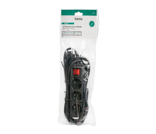 HAMA Listwa zasilająca Standard 3gn, 3m, czarna - 1416391 - zdjęcie 8